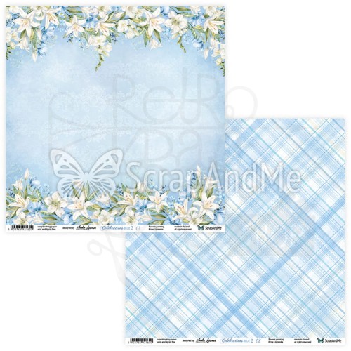 Papier 30x30 Celebrations Blue 2 01/02 CB2-01/02 ScrapAndMe