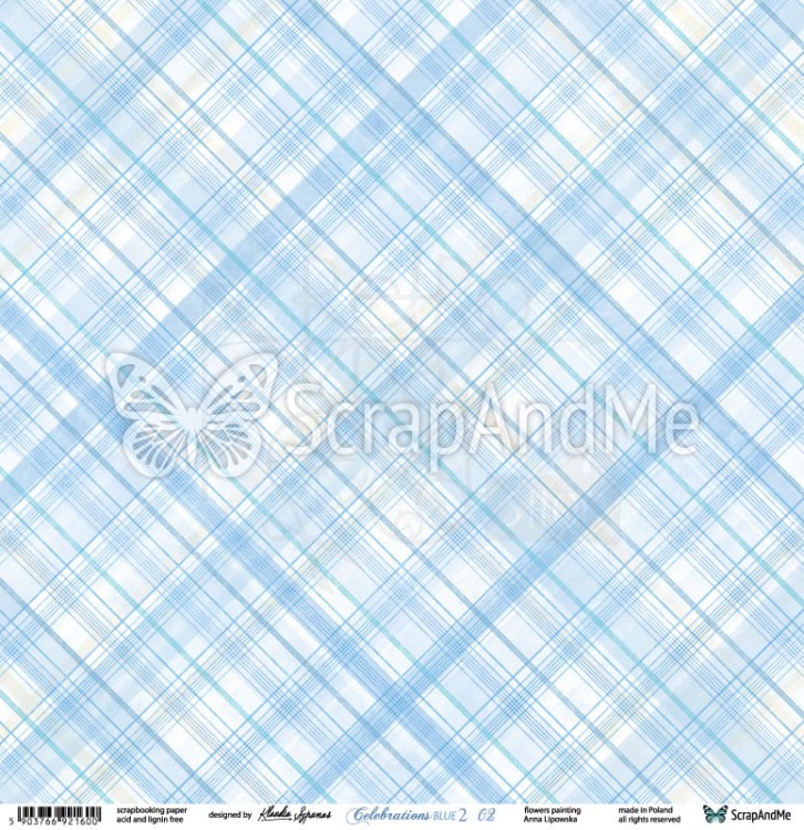 Papier 30x30 Celebrations Blue 2 01/02 CB2-01/02 ScrapAndMe