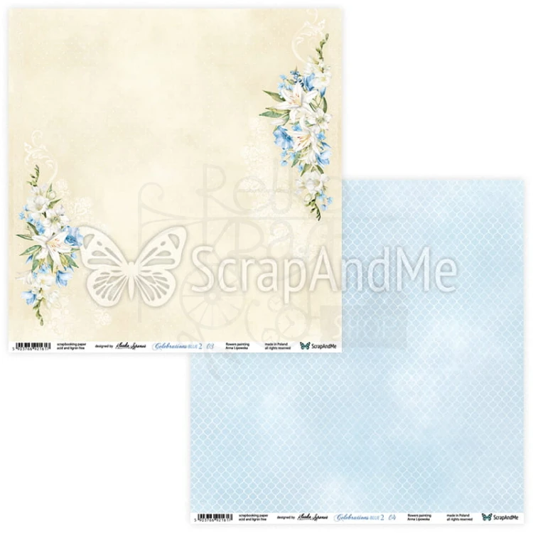 Papier 30x30 Celebrations Blue 2 03/04 CB2-03/04 ScrapAndMe