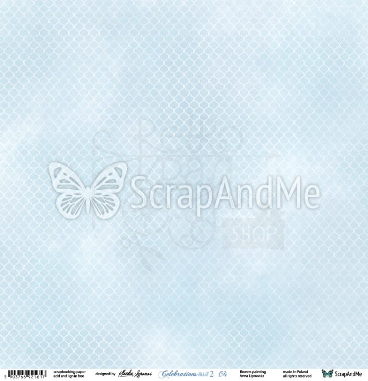 Papier 30x30 Celebrations Blue 2 03/04 CB2-03/04 ScrapAndMe