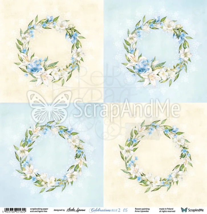 Papier 30x30 Celebrations Blue 2 05/06 CB2-05/06 ScrapAndMe