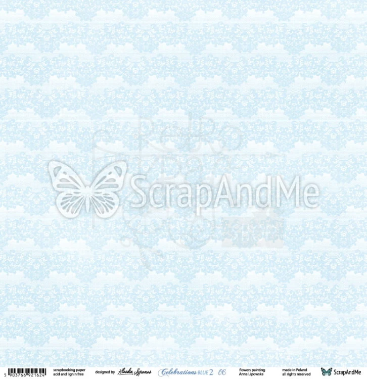 Papier 30x30 Celebrations Blue 2 05/06 CB2-05/06 ScrapAndMe