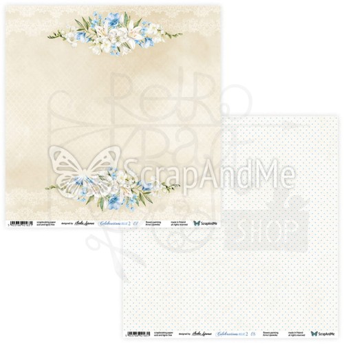 Papier 30x30 Celebrations Blue 2 07/08 CB2-07/08 ScrapAndMe