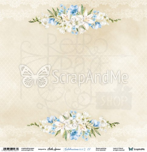 Papier 30x30 Celebrations Blue 2 07/08 CB2-07/08 ScrapAndMe