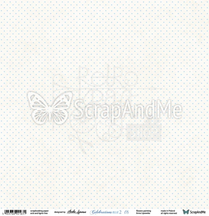 Papier 30x30 Celebrations Blue 2 07/08 CB2-07/08 ScrapAndMe