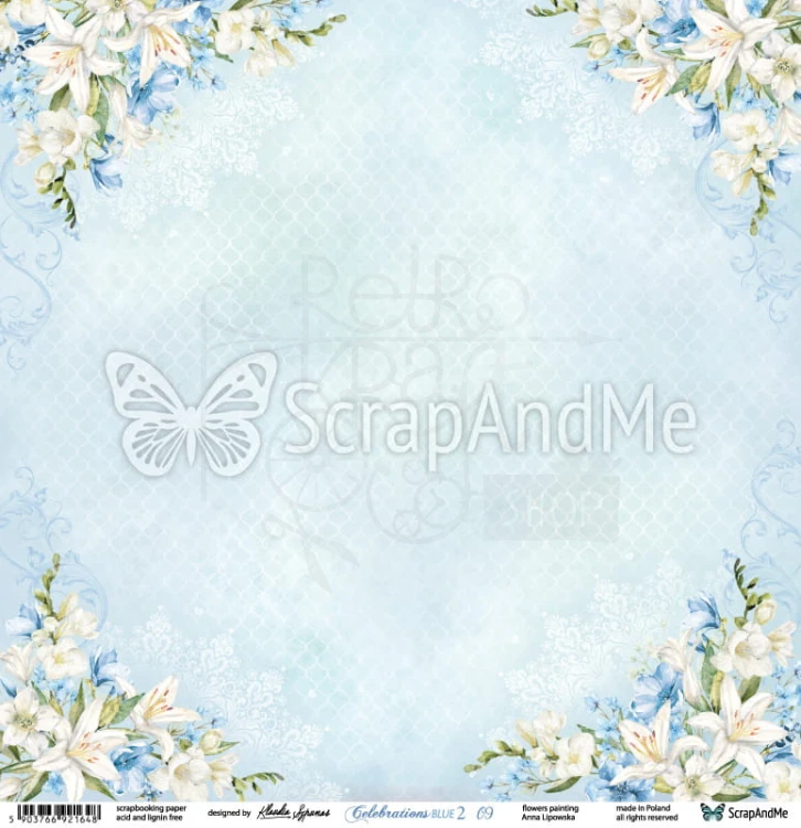 Papier 30x30 Celebrations Blue 2 09/10 CB2-09/10 ScrapAndMe
