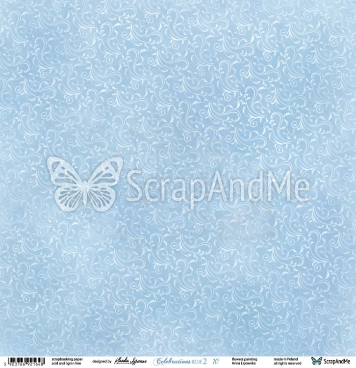 Papier 30x30 Celebrations Blue 2 09/10 CB2-09/10 ScrapAndMe