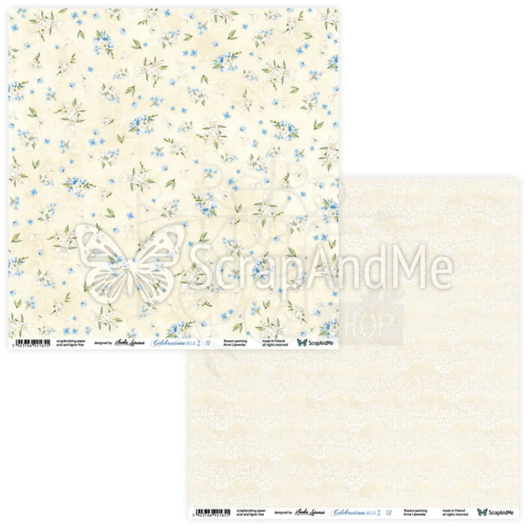 Papier 30x30 Celebrations Blue 2 11/12 CB2-11/12 ScrapAndMe