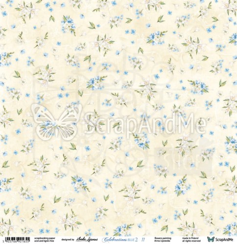 Papier 30x30 Celebrations Blue 2 11/12 CB2-11/12 ScrapAndMe