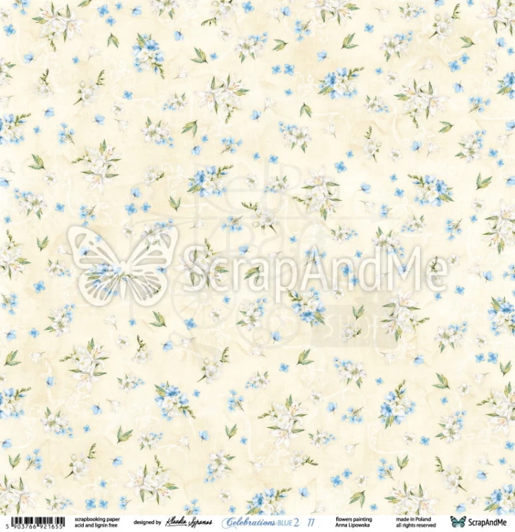 Papier 30x30 Celebrations Blue 2 11/12 CB2-11/12 ScrapAndMe