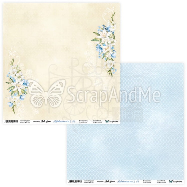 Zestaw papierów 30x30 Celebrations Blue 2 CB2-13 ScrapAndMe