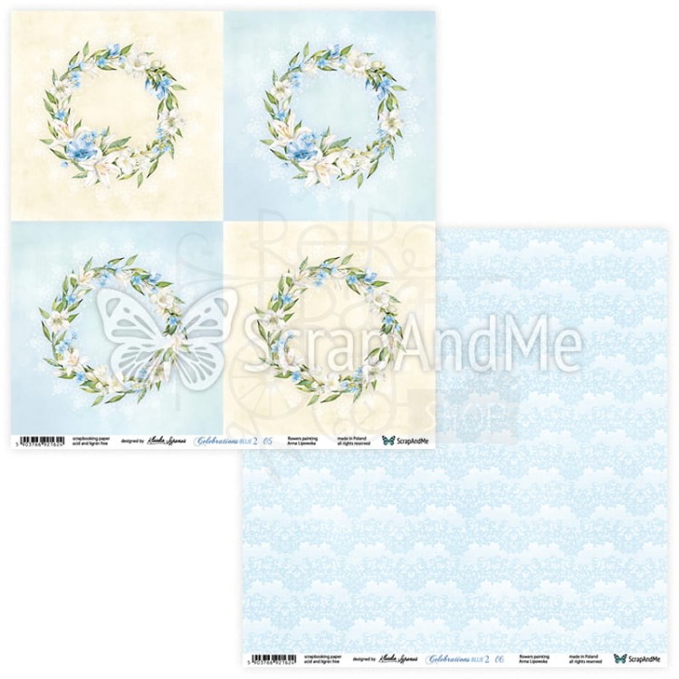 Zestaw papierów 30x30 Celebrations Blue 2 CB2-13 ScrapAndMe