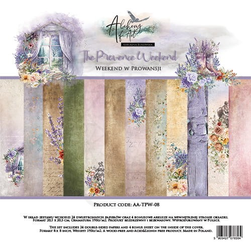 Zestaw papierów 20x20 The Provence Weekend AA-TPW-08 Alchemy of Art