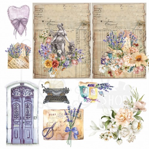 Zestaw papierów 20x20 The Provence Weekend AA-TPW-08 Alchemy of Art