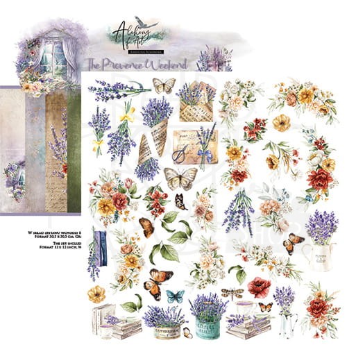Zestaw papierów 20x20 The Provence Weekend AA-TPW-08 Alchemy of Art