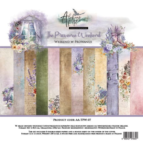 Zestaw papierów 30x30 The Provence Weekend AA-TPW-07 Alchemy of Art