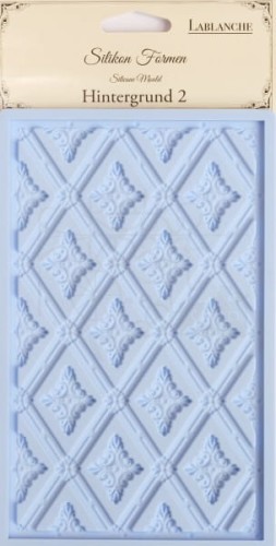 Foremka silikonowa 20x13 Tło romby z dekorami 2 - LaBlanche