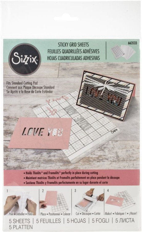 Big Shot Sticky Grid arkusze klejące do pozycjonowania A5 5szt 663533 Sizzix