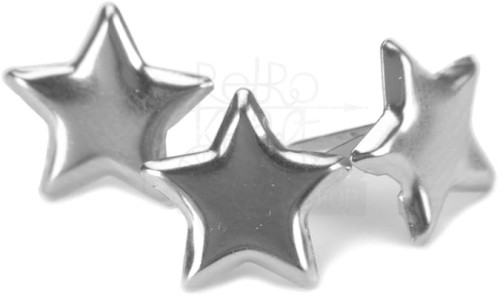 Ćwieki metalowe gwiazdki srebrne 50szt Creative Impressions
