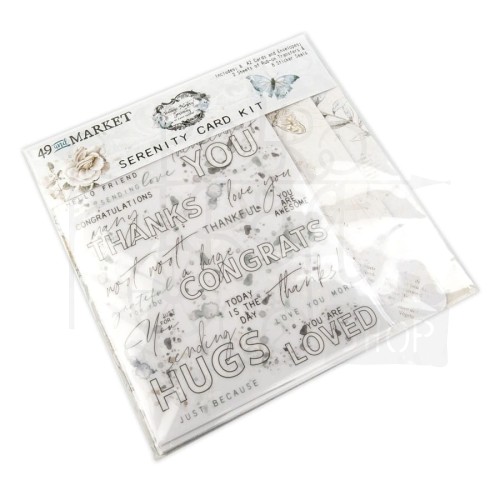 Zestaw karty koperty rub-ons Serenity Card Kit 18szt VAS38138 49 and Market