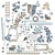Zestaw Die cuts Serenity 60 elem VAS38046 49 and Market