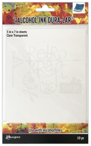 Podłoże Tim Holtz Alcohol Ink Dura-Lar Clear Transparent 10szt TAC81074 Ranger