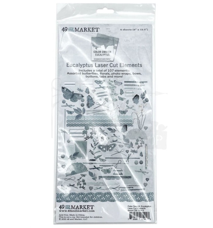 Zestaw Die cuts Eucalyptus 107 elementów CSE39913 49 and Market