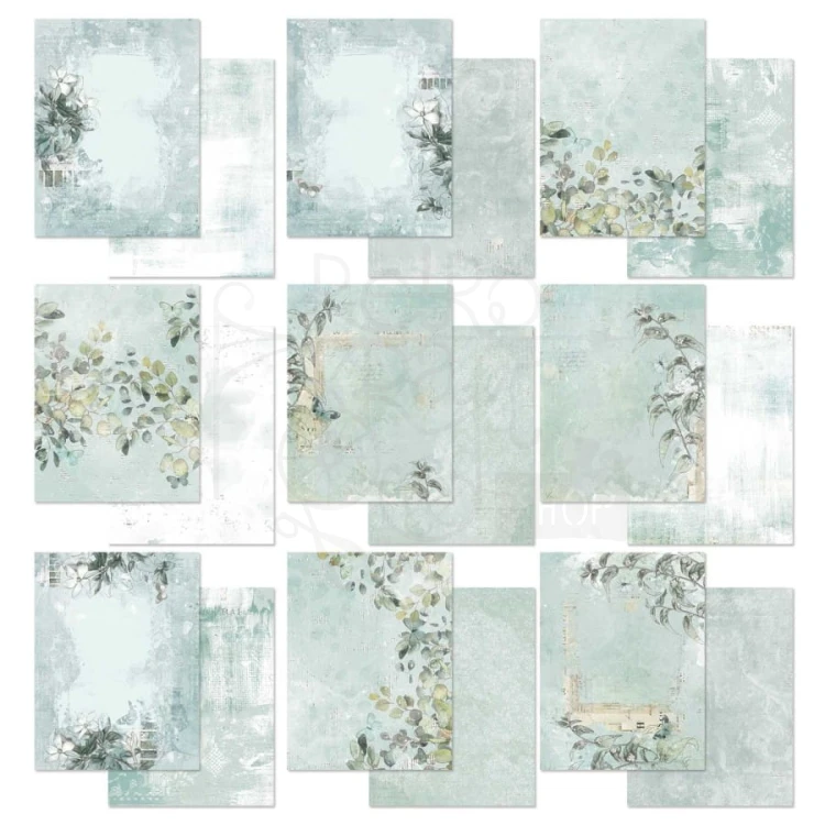 Zestaw papierów 15x20 Eucalyptus Mini Collection Pack 18 arkuszy CSE39883 49 and Market