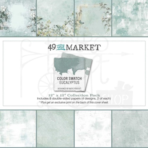 Zestaw papierów 30x30 Eucalyptus 8 arkuszy CSE39876 49 and Market