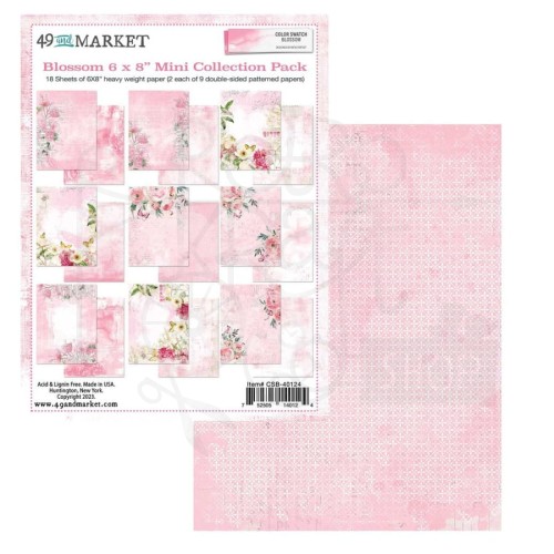 Zestaw papierów 15x20 Blossom Mini Collection Pack 18 arkuszy CSB40124 49 and Market