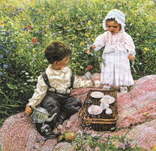 Serwetka 33x33 - Dzieci na pikniku