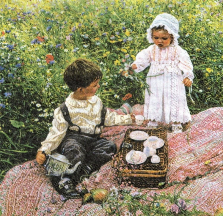 Serwetka 33x33 - Dzieci na pikniku