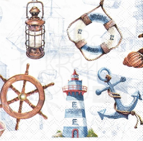 Serwetka 25x25 - Motywy - Marynistyka