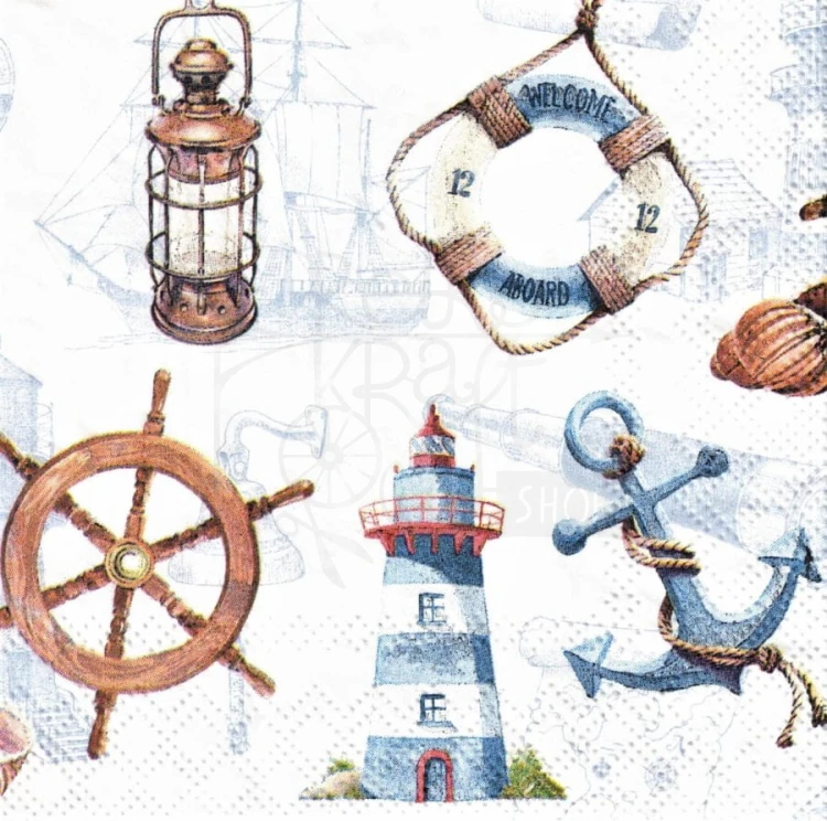 Serwetka 25x25 - Motywy - Marynistyka