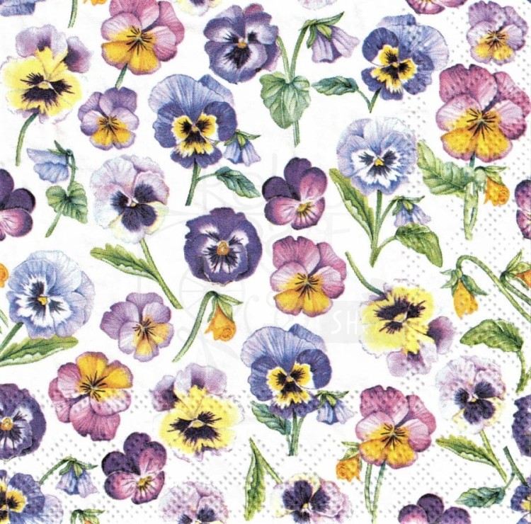 Serwetka 25x25 - Bratki