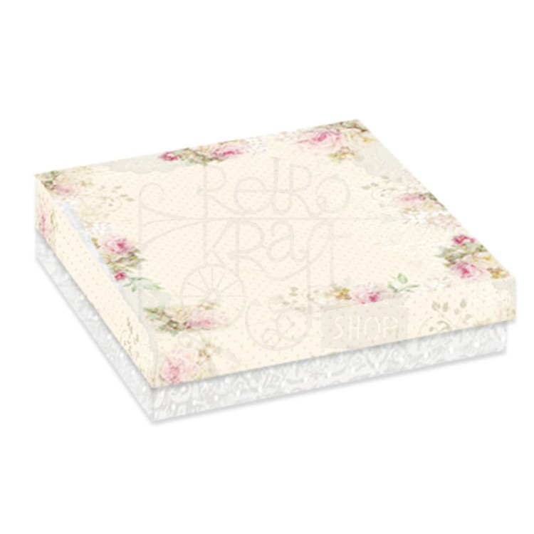 Pudełko pełne niskie kwadratowe - Flower Romance CP-BOX-SQ-FR Craft&amp;You Design