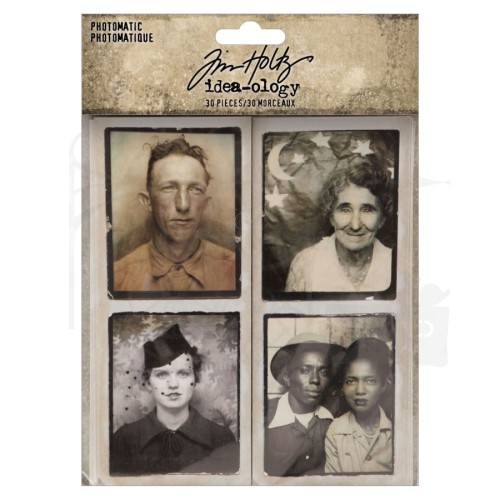Ozdoby papierowe zdjęcia portrety Idea-Ology Photomatic 30szt TH94310 Tim Holtz