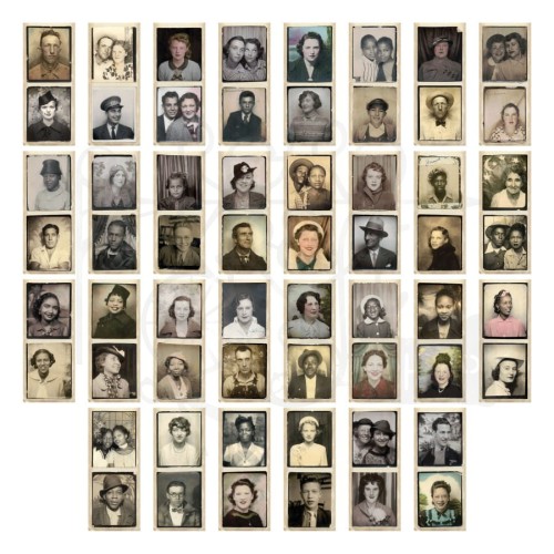 Ozdoby papierowe zdjęcia portrety Idea-Ology Photomatic 30szt TH94310 Tim Holtz