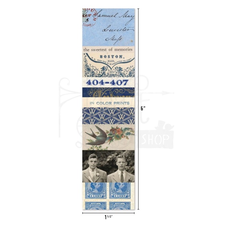 Ozdoby papierowe paski Idea-Ology Collage Strips 30szt TH94328 Tim Holtz