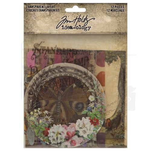 Ozdoby Idea-Ology Transparent Layers 12szt TH94326 Tim Holtz