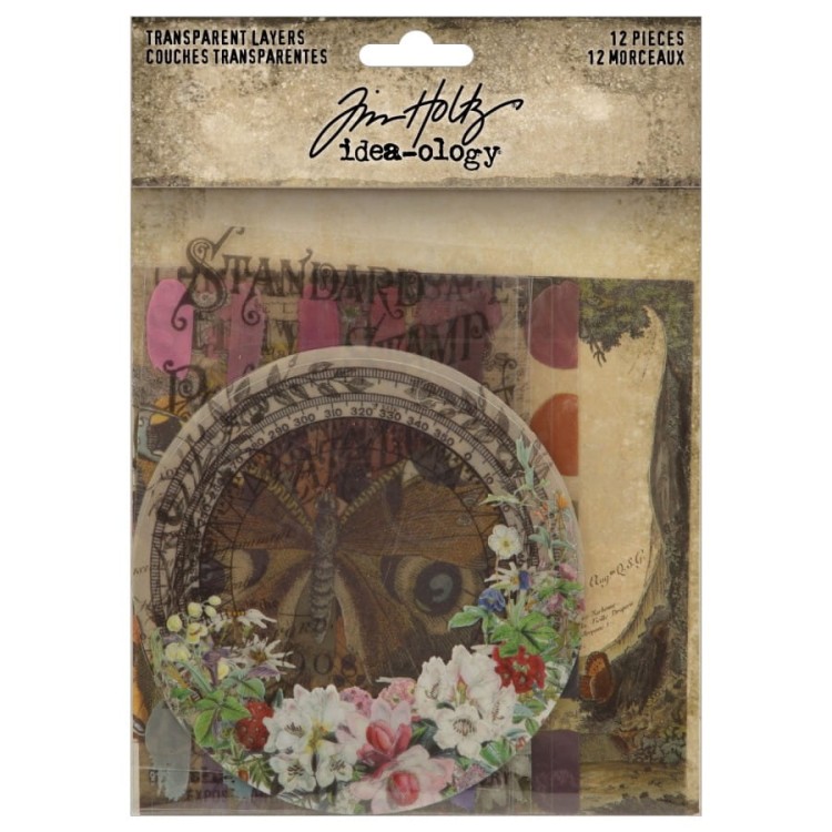 Ozdoby Idea-Ology Transparent Layers 12szt TH94326 Tim Holtz