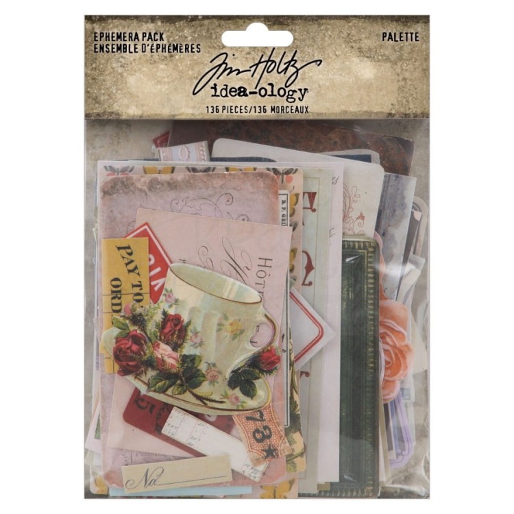 Ozdoby papierowe die-cuts Idea-Ology Ephemera Pack Palette 136szt TH94317 Tim Holtz