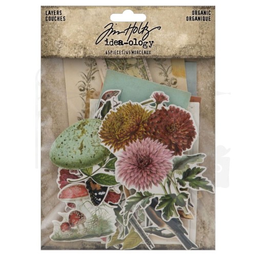Ozdoby papierowe dodatki Idea-Ology Layers Die-Cuts 45szt TH94316 Tim Holtz