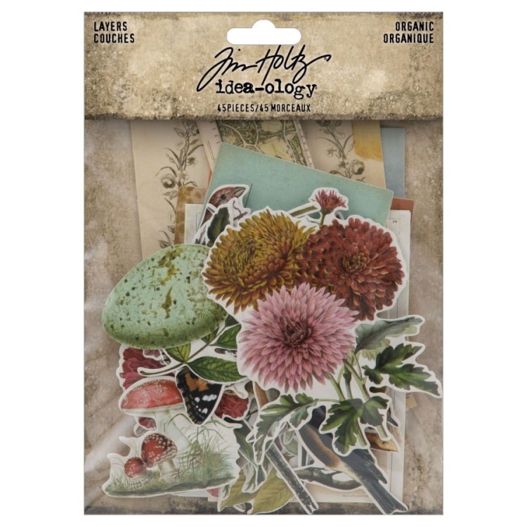 Ozdoby papierowe dodatki Idea-Ology Layers Die-Cuts 45szt TH94316 Tim Holtz