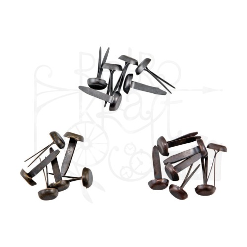 Duże ćwieki Idea-Ology Metal Large Fasteners Antique Silver Copper &amp; Brass TH94314 Tim Holtz