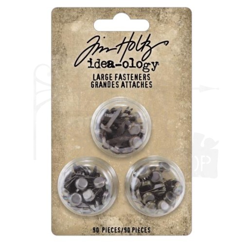 Duże ćwieki Idea-Ology Metal Large Fasteners Antique Silver Copper &amp; Brass TH94314 Tim Holtz