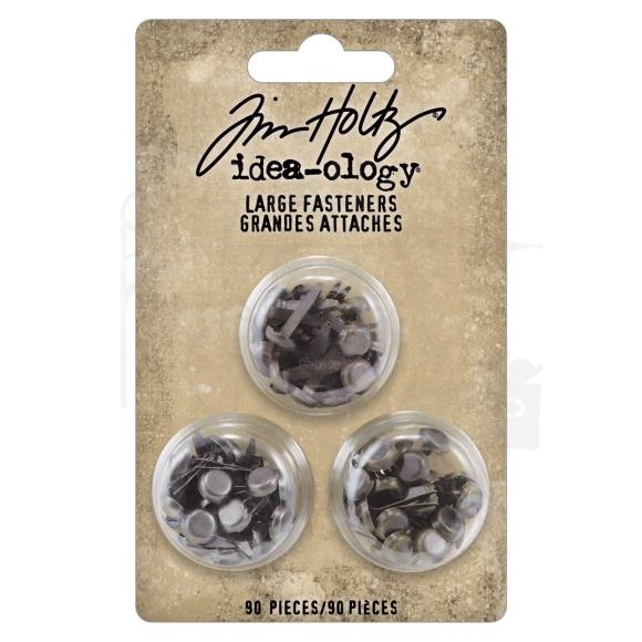 Duże ćwieki Idea-Ology Metal Large Fasteners Antique Silver Copper &amp; Brass TH94314 Tim Holtz