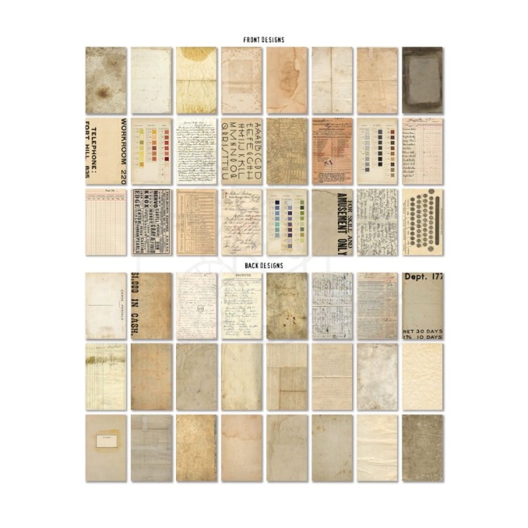 Ozdoby papierowe Idea-Ology Backdrops Double-Sided Cardstock Volume #4 24szt TH94308 Tim Holtz