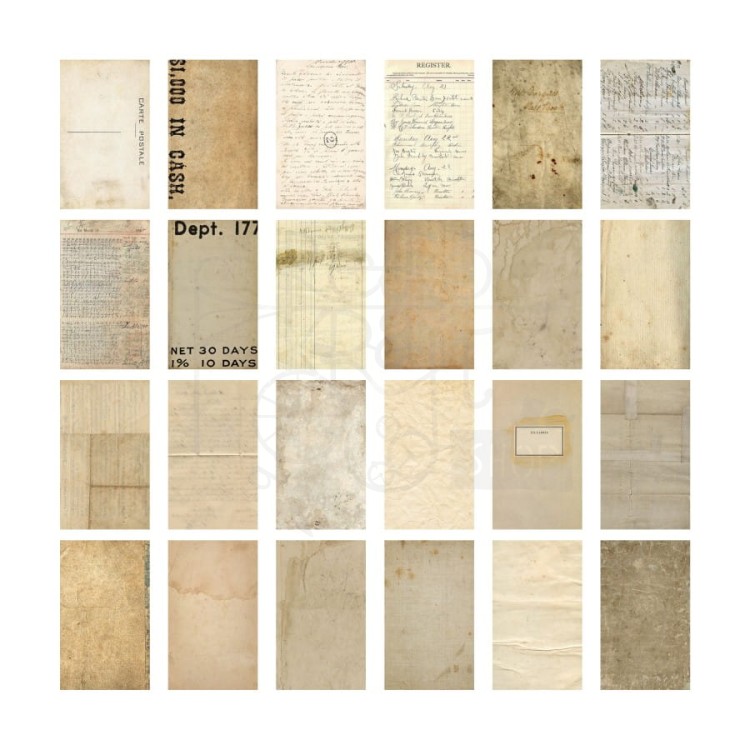 Ozdoby papierowe Idea-Ology Backdrops Double-Sided Cardstock Volume #4 24szt TH94308 Tim Holtz