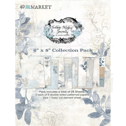 Zestaw papierów 15x20 Vintage Artistry Serenity 28 arkuszy VAS38015 49 and Market